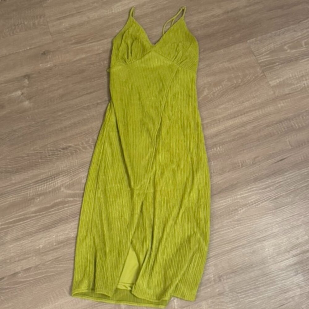 Lulus Green Tie Back Vacation Dress